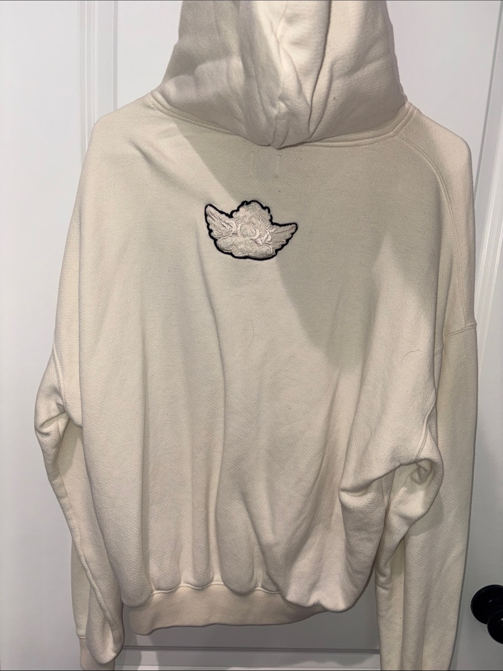 Boys Lie Cream Hoodie with Black Outline Logo - Picture 2 of 4